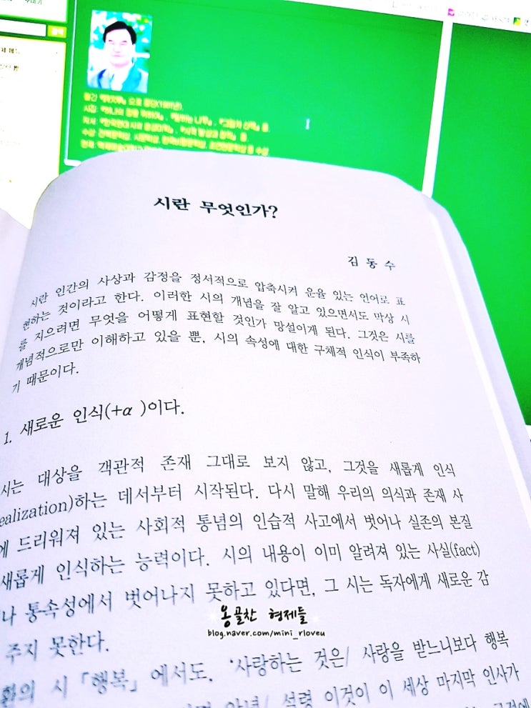  〔시란 무엇인가?〕 김동수. 춘향문학. 백제예술대학교 명예교수. 온글. 미당문학