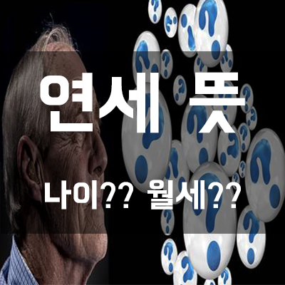 【연세】 뜻 // 나이?? 월세??