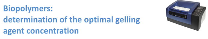 점탄성(RHEOLOGY) 분석기 - determination of the optimal gelling agent concentration2