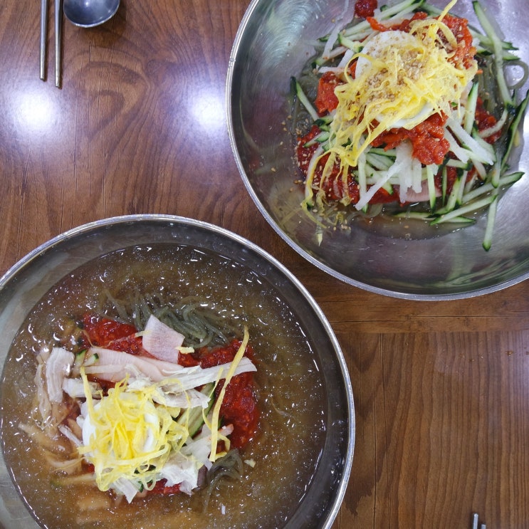  부산 광안리 맛집 "광안리대교밀면갈비탕" 물밀면/회밀면/꼬맹이만두