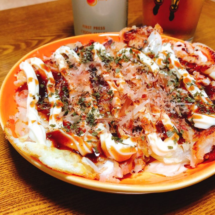  백설 오꼬노미야끼 키트로 간단하게 야식 맥주 안주만들기