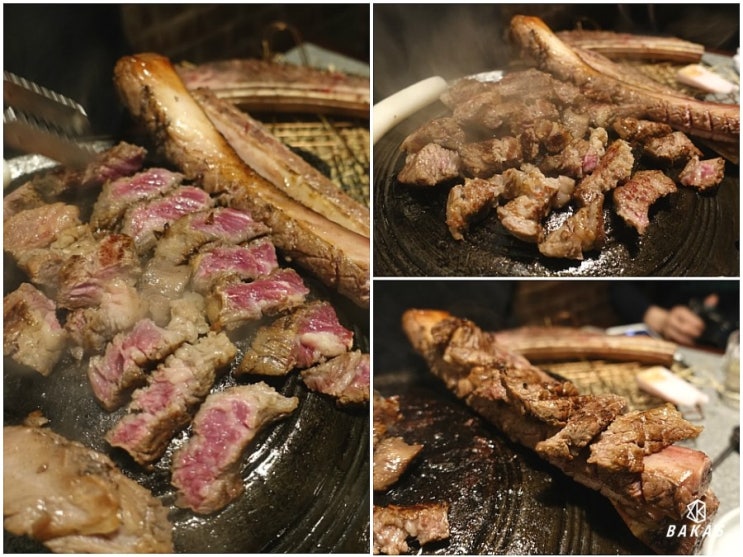  삼각지 몽탄 짚불구이 - 우대갈비, 짚불삼겹살