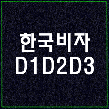 한국비자종류4 (D1 D2 D3비자)