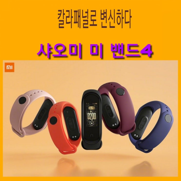  샤오미 미밴드4 컬러 패널로 변신하다: 스펙 .출시일 .가격 정리