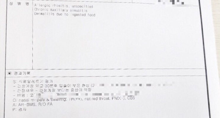 알레르기 검사 유병자(간편심사) 실손 청구사례 알레르기 검사 유병자(간편심사) 실손 청구사례