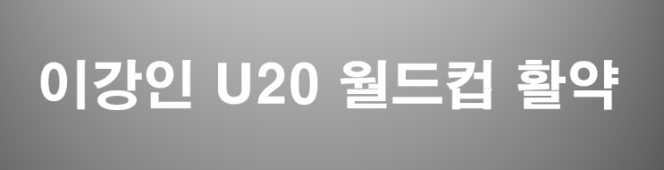  이강인 u20월드컵 활약