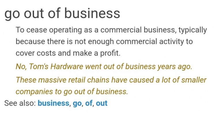  go out of business