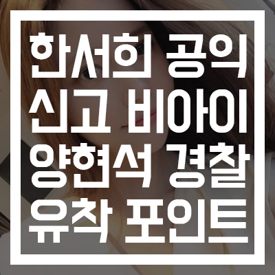  [한서희 공익신고] 양현석 직접개입+협박+경찰 유착!! #비아이 마약 #한서희 인스타그램 탑 #YG엔터테인먼트