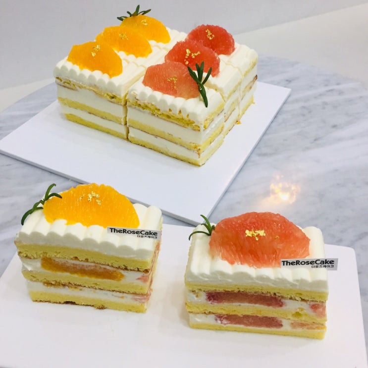  [오렌지&자몽프로마쥬] 마산창원베이킹스튜디오 더로즈케이크 마산내서카페맛집