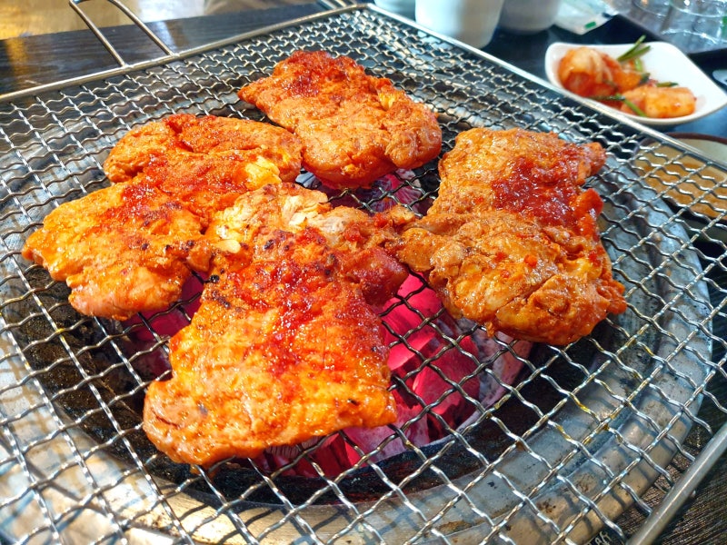 춘천 강촌 맛집 :: 옛터숯불닭갈비. 숯불에 구워먹는 진짜 닭갈비. : 네이버 블로그