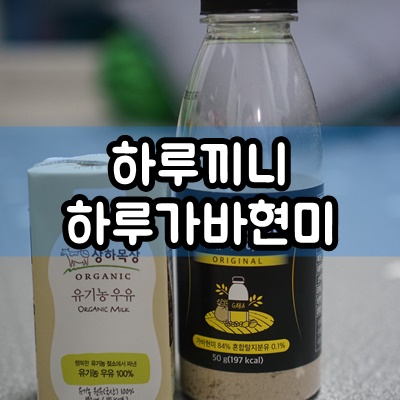 [하루끼니] 하루가바현미 우유쉐이크로 다이어트 식단 및 몸매관리