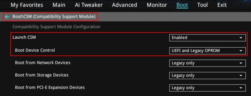 3. UEFI 펌웨어에서 BIOS 호환모드 설정하기 : 네이버 블로그