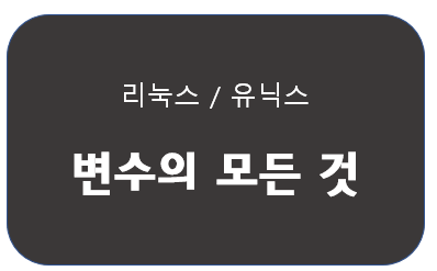  [linux/unix/스크립트]셸 프로그래밍 기초 - 변수와 특수문자,빈 변수, 변수의 종류~ 변수총정리