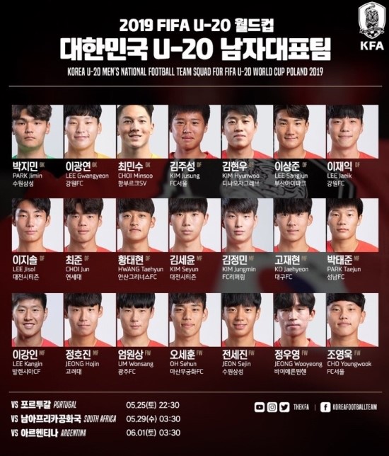  [2019 FIFA U-20 월드컵 결승] 대한민국 VS 우크라이나(우크라이나는 어떤팀?, 소집 명단, 중계채널 및 해설위원, 양 팀 예상 선발 라인업)
