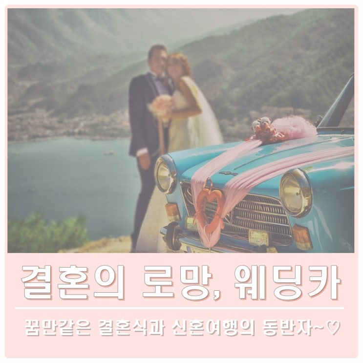  웨딩카, 꿈만같은 결혼식과 신혼여행의 동반자~!! 로망을 실현해 보아요~