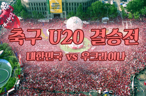  대한민국 축구 u20 결승 피파 월드컵 거리응원 우크라이나 격파 우승 가즈아