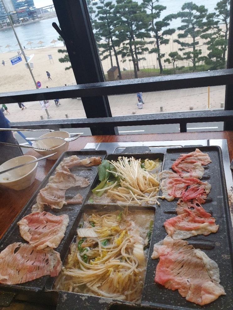  광안리 샤브) 튼튼식당 '멋진 뷰, 구이와 샤브를 함께'