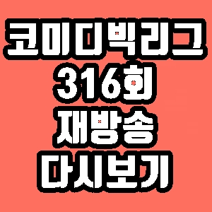코미디빅리그 316회 홍경민 양세봇 장도봇 재방송 다시보기 방송시간 편성표