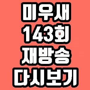 미우새 손담비 143회 재방송 다시보기 방송시간 편성표