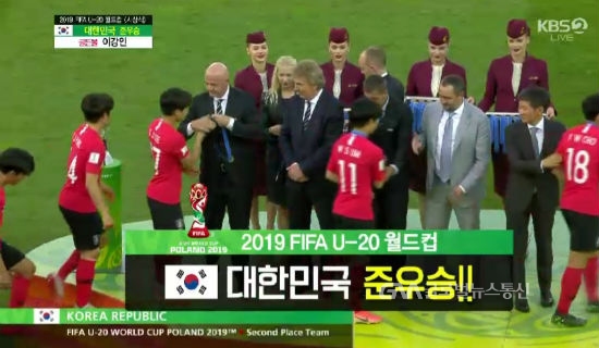  이강인 '2019 FIFA U-20 월드컵' '골든볼 상 수상'