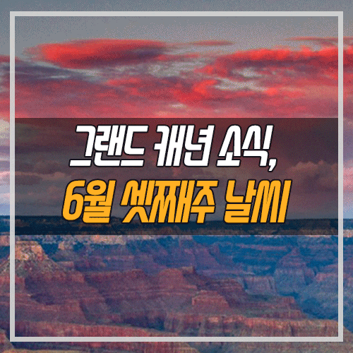  [매니아 정보] 그랜드 캐년 소식 / 사진 / 6월 셋째주 날씨