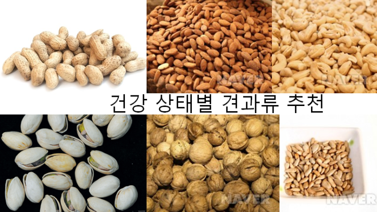  견과류 종류별 효능과 건강 상태별 추천 견과류