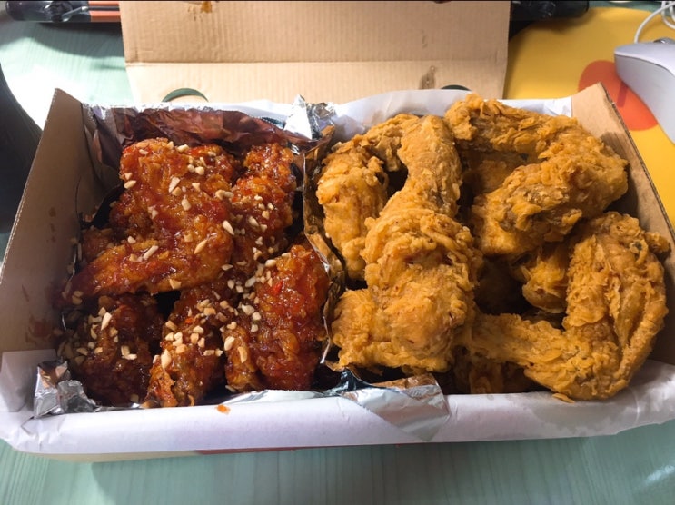  자담치킨 추천메뉴는 요고! 바삭한 식감 굿