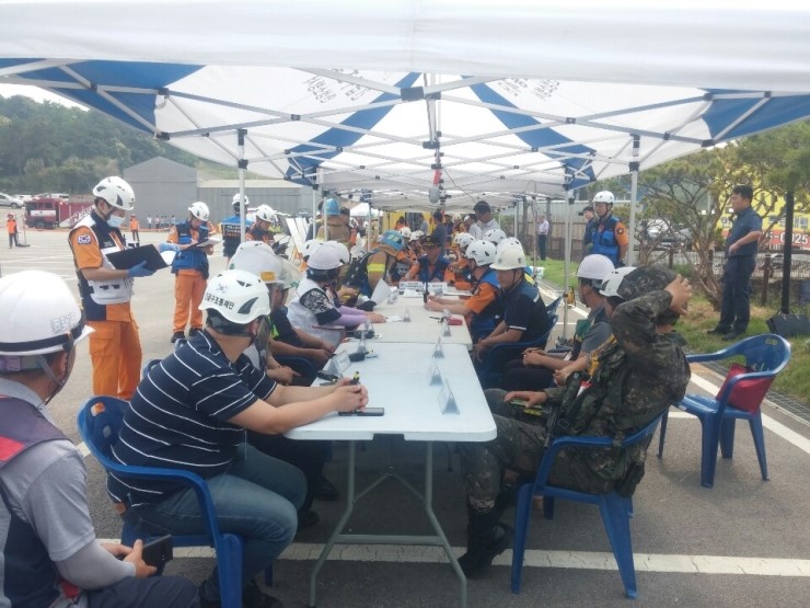 안성소방서, 2019년 <b>소방청</b> 긴급구조<b>통제단</b> 불시<b>가동</b>훈련 평가