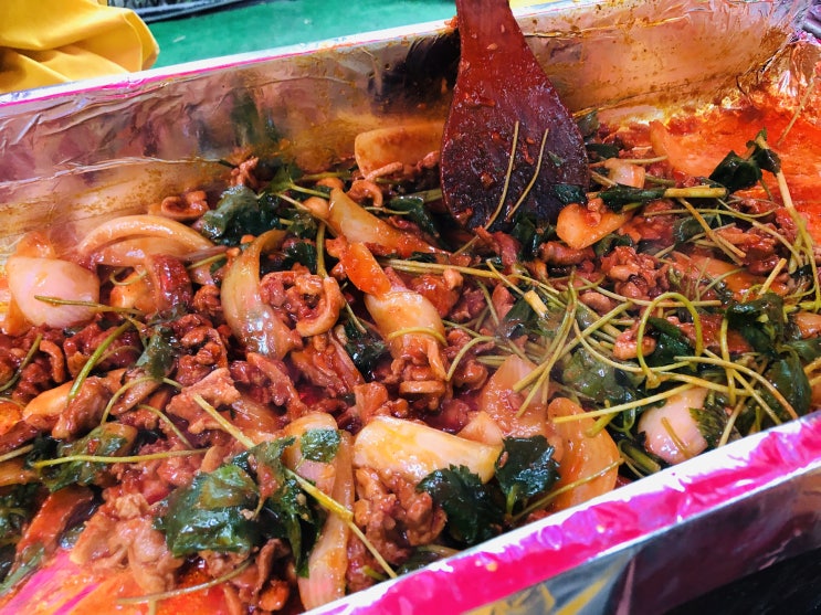  강동 둔촌동맛집 야외에서 오리고기 냠냠