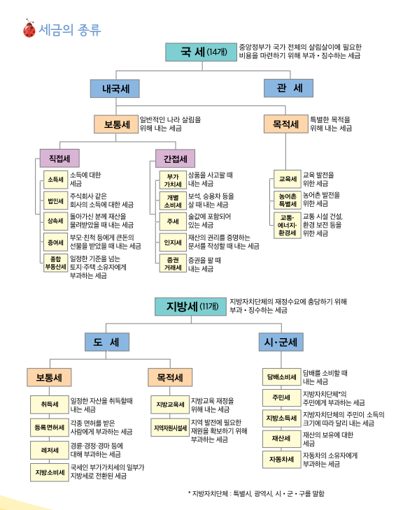  세금의 종류와 쓰임새 (국세, 지방세)