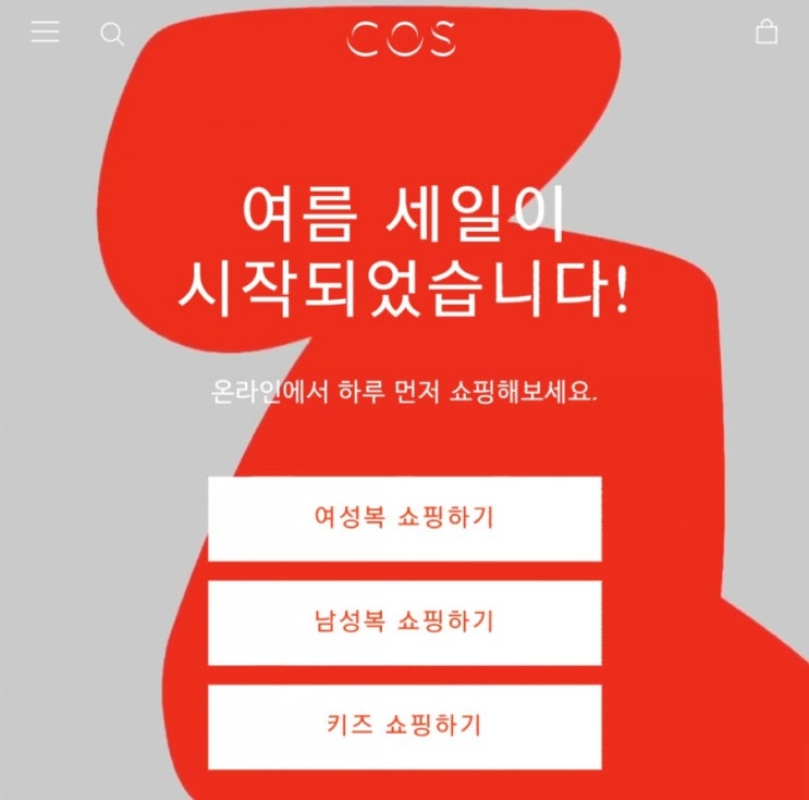  2019 코스 COS 여름 세일 시작