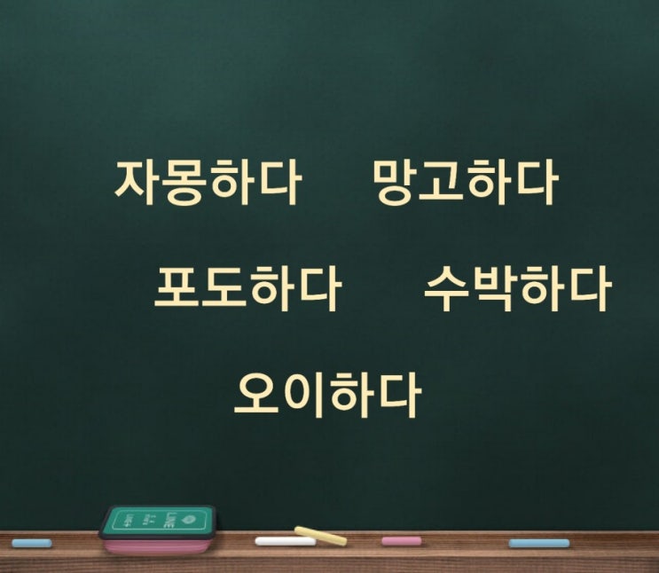  자몽하다, 망고하다, 오이하다 의 뜻 아십니까?