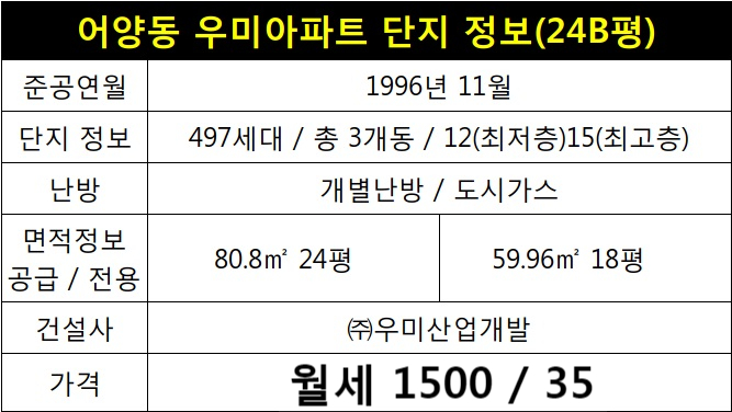 [익산어양동아파트월세]어양동 우미아파트 월세 103동 8층 24평 월세 소개해 드립니다^^