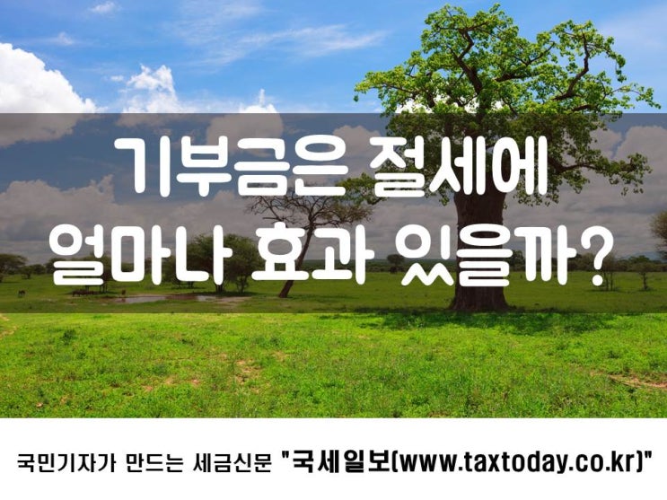  기부금은 절세에 얼마나 효과 있을까?