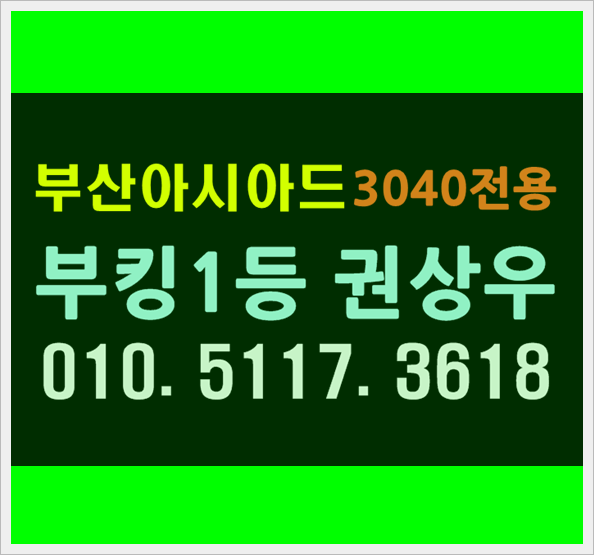  부산아시아드나이트 WT권상우 3040전용찾으셈