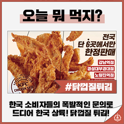 [오늘 뭐먹지?] 바삭바삭 KFC 닭껍질 튀김 드디어 한국 상륙!