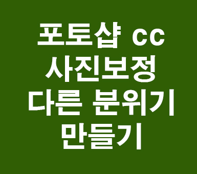 포토샵 cc 사진보정 다른 분위기 만들기 포토샵 cc 사진보정 다른 분위기 만들기