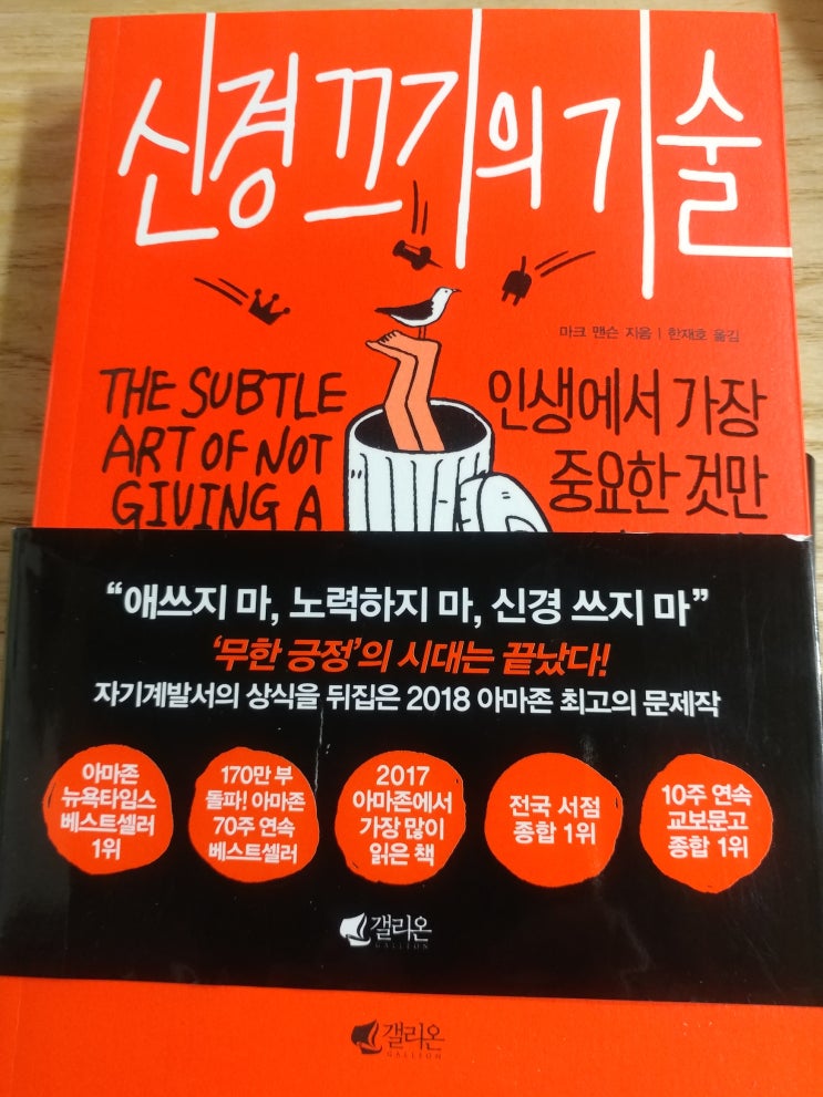 [도서추천] 엄마가 고른 자기계발서 ' 마크 맨슨의 신경끄기의 기술 '