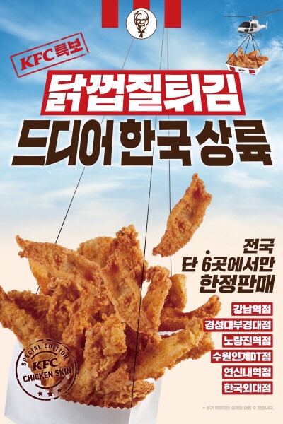  KFC 닭껍질 튀김 리뷰