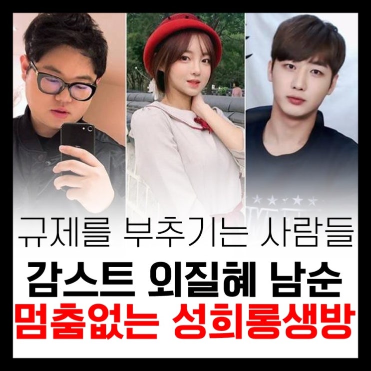  여BJ 성희롱 발언한 외질혜, 감스트, 남순 그들은 누구인가? 왜 규제를 스스로 부추기는 인터넷 방송인들
