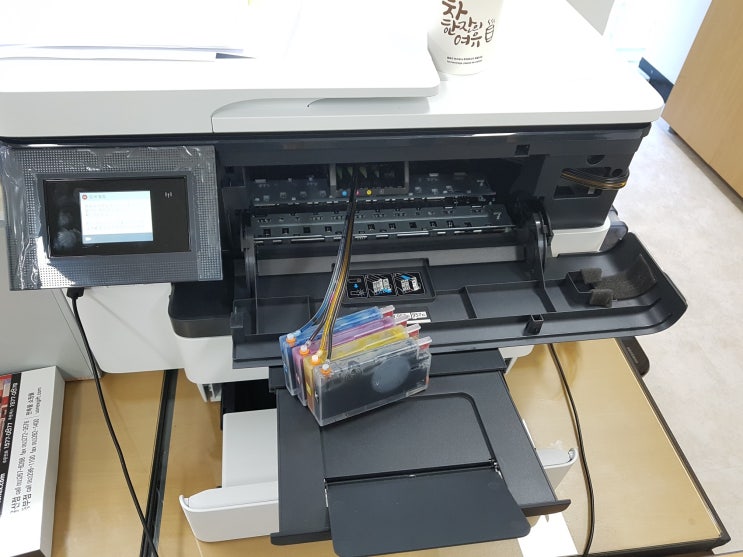  프린터수리 판매 임대 무한잉크 복합기수리-hp7740 복합기 수리-울산 남구 테크노파크 사무실
