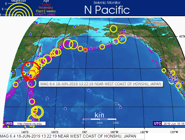 일본 니가타현에 6.4 지진 발생