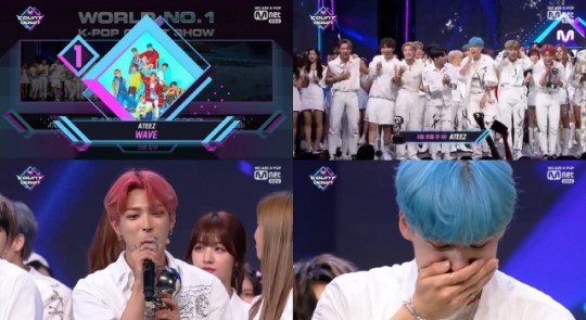  '엠카' 에이티즈, 이하이 꺾고 데뷔 후 첫 1위 '눈물'…레오·전소미·SF9 컴백 