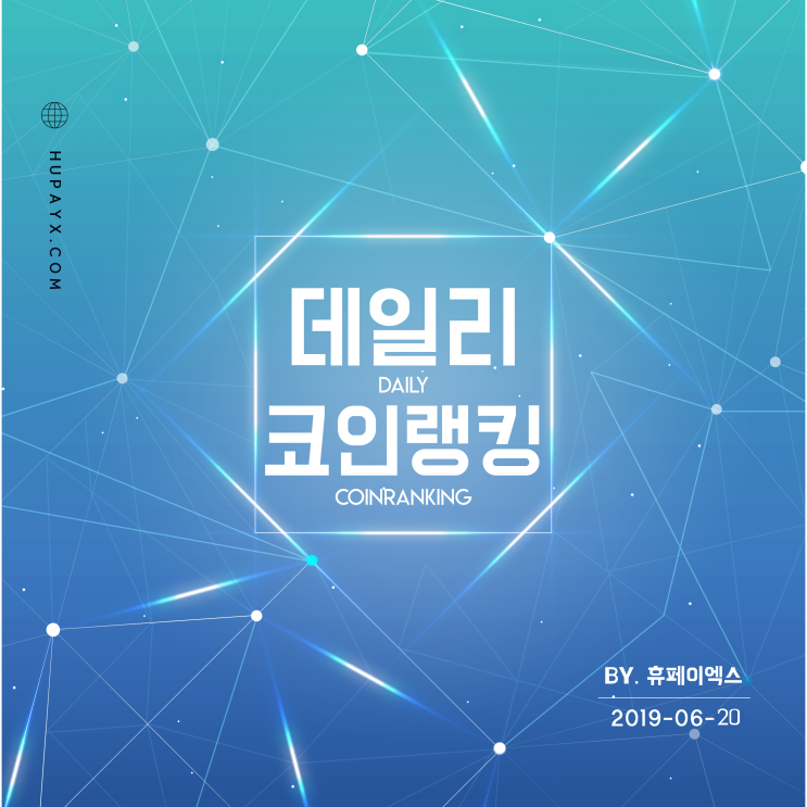  2019년 6월 20일 데일리 코인랭킹 (최대상승/하락코인)