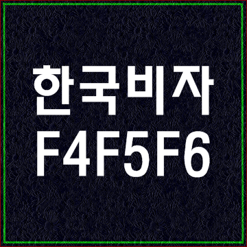  한국비자종류12 (F4 F5 F6비자)