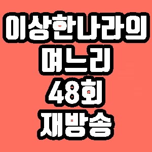 이상한 나라의 며느리 48회 안혜상 재방송 다시보기 방송시간 편성표