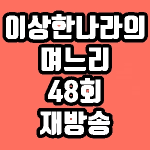  이상한 나라의 며느리 48회 안혜상 재방송 다시보기 방송시간 편성표