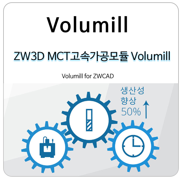 ZW3D 용 MCT고속가공모듈 Volumill(볼륨밀)