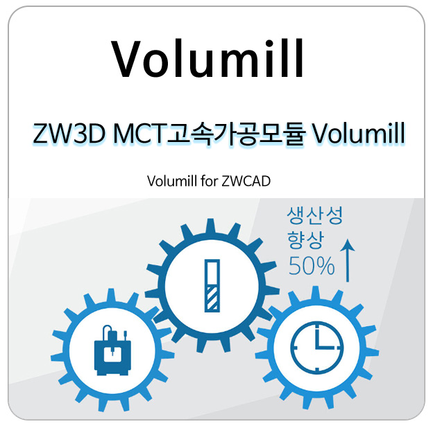  ZW3D 용 MCT고속가공모듈 Volumill(볼륨밀)