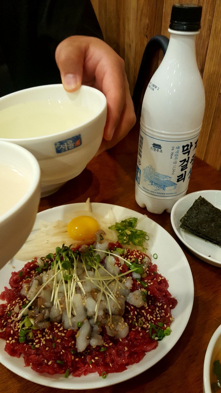  광장시장맛집투어;육회자매집/삼모녀마약김밥/원조누드김밥